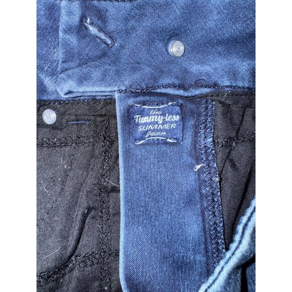 Seven7 Tummy-Less Slimmer Jeans ‎ High-Waisted Stretch Denim Size 32 Dark Wash - Picture 10 of 11